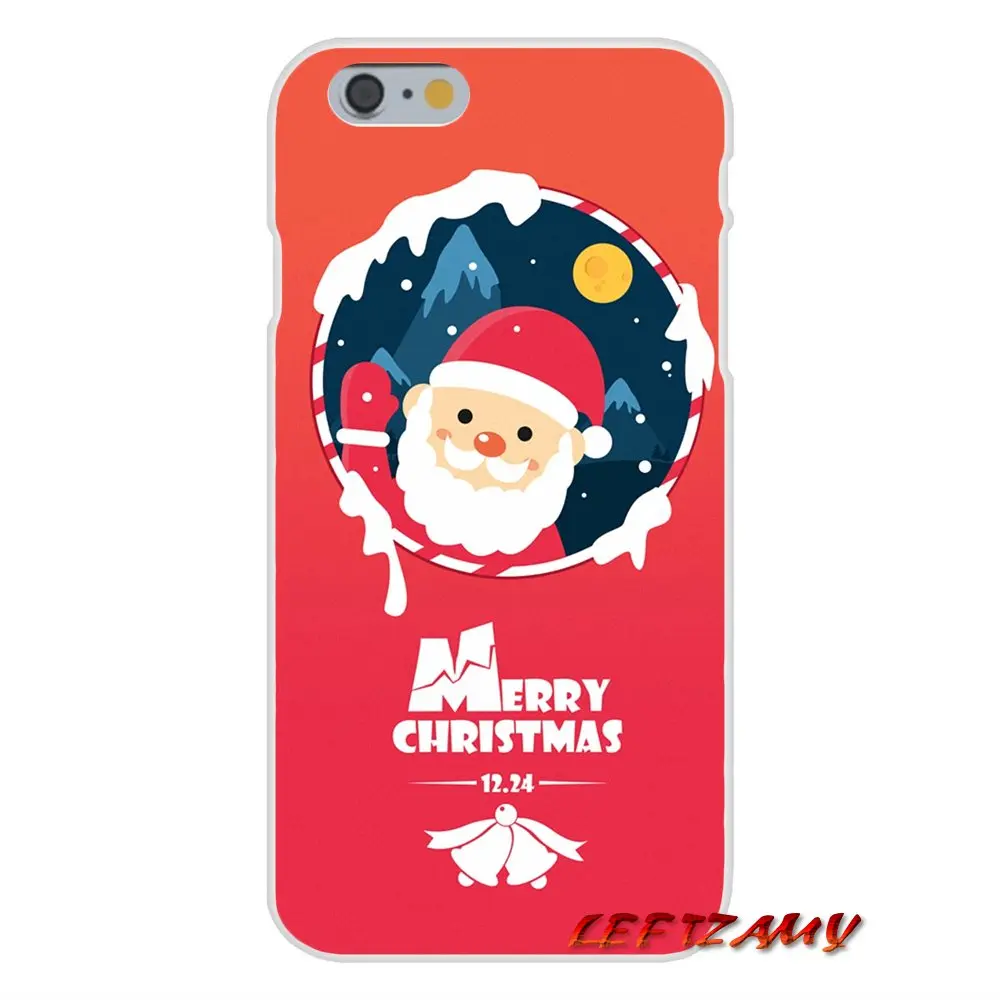 Рождество снег Санта елка новый год для iPhone X XR XS MAX 4 4S 5 5S 5C SE 6 6S 7 8 Plus ipod touch Чехлы
