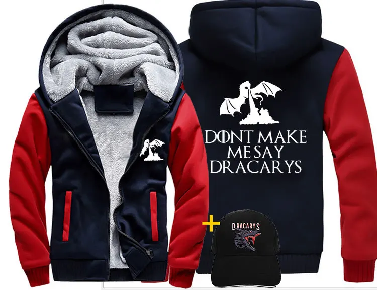 Толстовка с капюшоном dragon dracarys fire golden game теплая зимняя бархатная для мужчин и