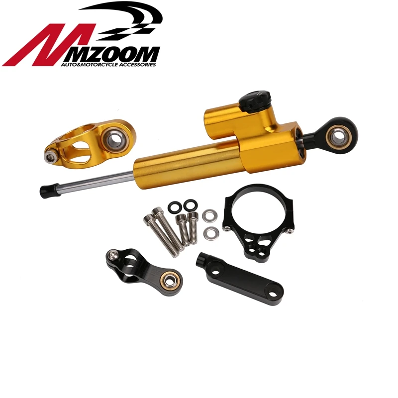 Мотоцикл Алюминий ЧПУ рулевой демпфер + регулируемый Подушки стабилизации