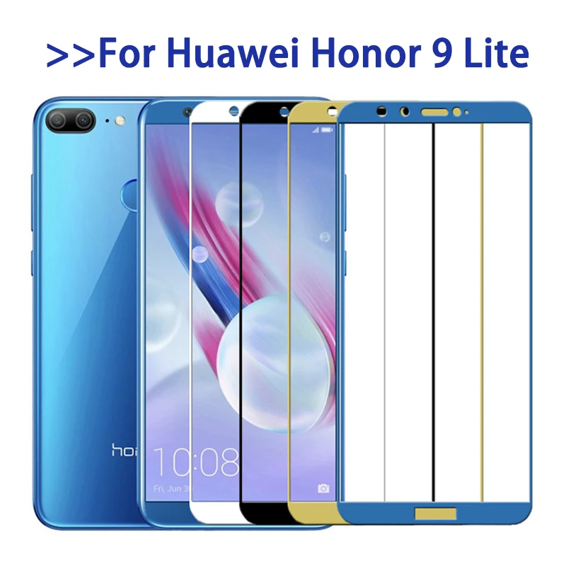 Для Huawei Honor 9 lite light защитное стекло полное покрытие для 5 65 дюймов закаленное