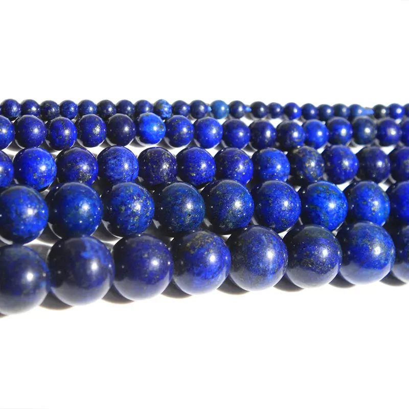 Lapis lazuli Натуральные Агаты нефрита розовые кварцевые кристаллы аметиста круглые каменные бусины для самостоятельного изготовления ювелирных изделий ожерелье браслет 4-12 мм - Цвет: Lapis lazuli