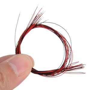 10 шт.лот 0402 SMD Светодиодная предварительно припаянная Micro Litz Проводные выводы красная SMD Светодиодная лампа модель DIY 200 мм длиной 3 в12 В