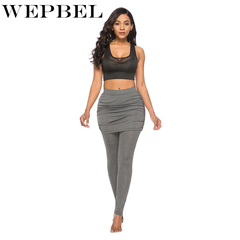 WEPBEL,, женские бандажные леггинсы, Спортивная мини-юбка, леггинсы, эластичные леггинсы для бега