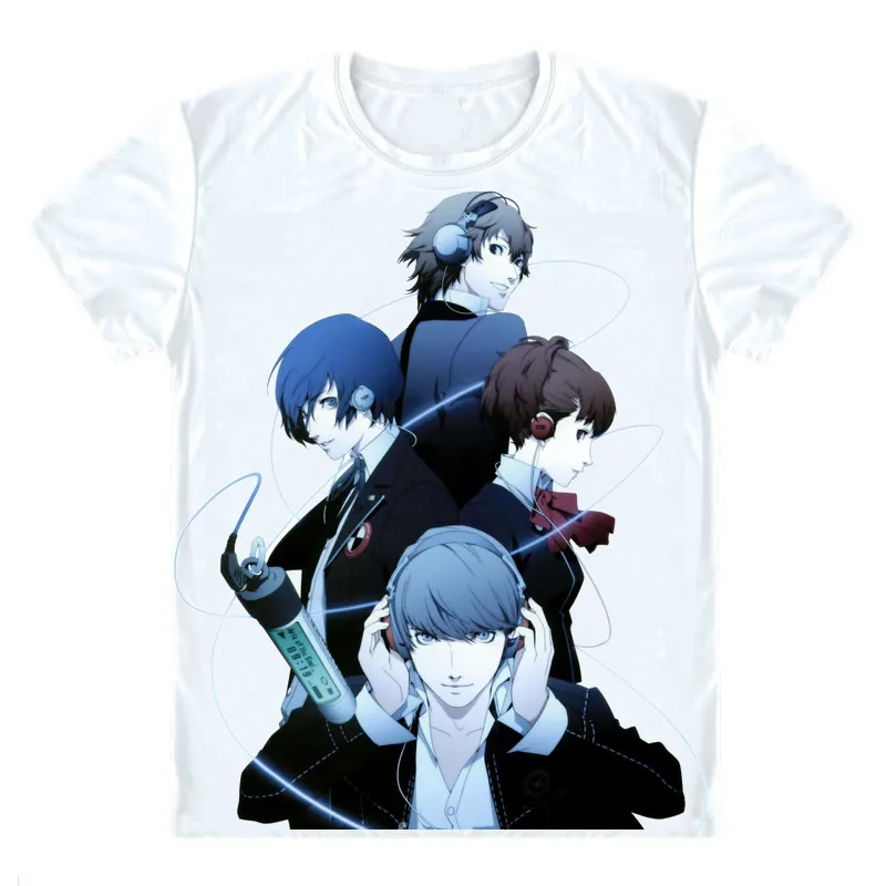 Аниме рубашка Coolprint Persona футболки с коротким рукавом в разных стилях Shin Megami Tensei