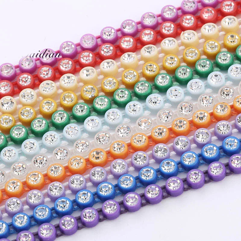 Uroru Индеец бисером SS6 Кристалл Rhinestone кольцевание отделкой 10 метров каждая карта AM