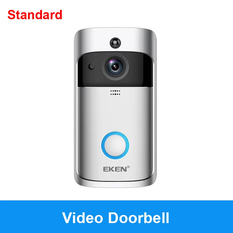 Standard EKEN V5 видео дверной звонок умный беспроводной WiFi дверной звонок безопасности визуальная запись домашний монитор ночного видения домофон дверной телефон - Цвет: Standard
