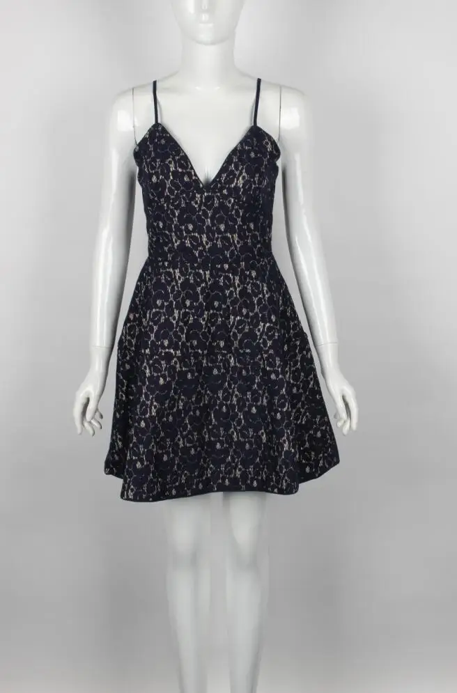 2019 Мини платье Сексуальная Celedrity спинки печати кружево спагетти ремень для