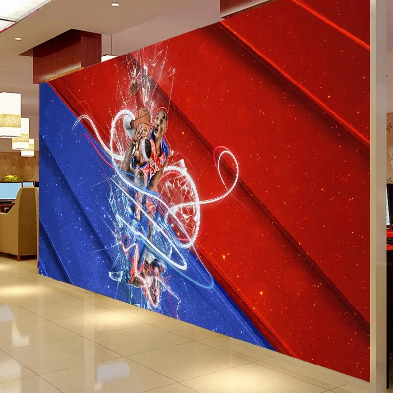 Basketball star fashion personality bar KTV backdrop high-quality waterproof custom living room mural bedroom wallpaper | Обустройство