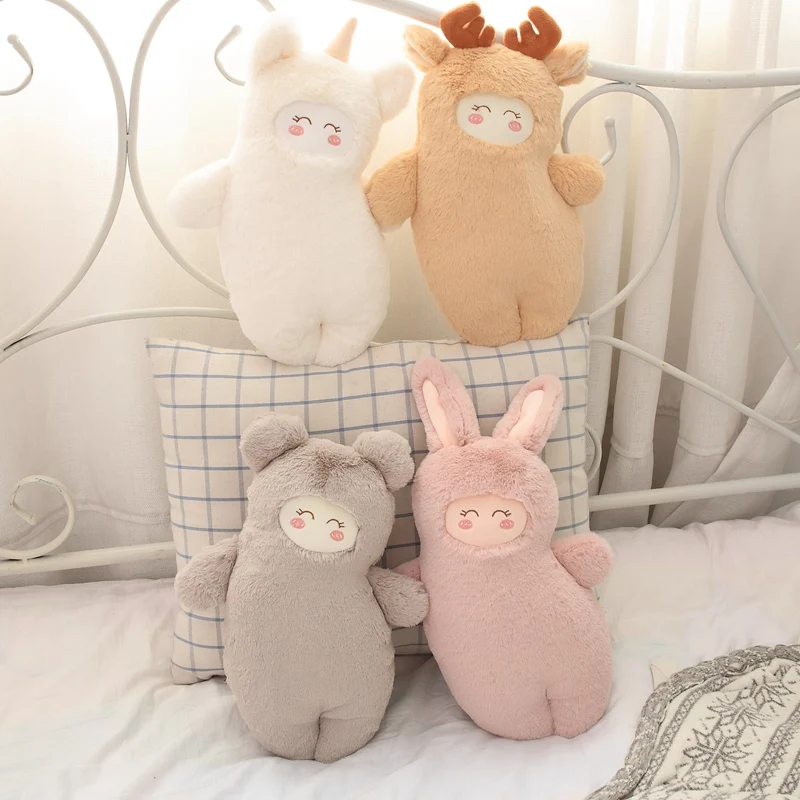 

38cm Cute Unicorn&Rabbit&Deer&Mouse Plush Toy Soft Stuffed Kawaii Forest Animal Sleeping Pillow Doll Baby Kids Girls Lovely Gift