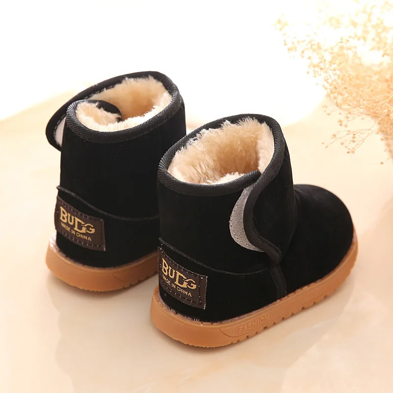 Зимние детские ботинки на толстой подошве из хлопка сохраняют тепло детская