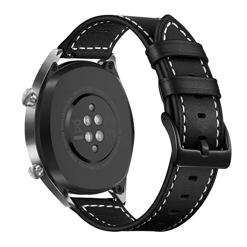 Ремешок для huawei watch gt GT2, кожаный ремешок, сменный ремешок 22 мм, ремешок для honor watch magic/galaxy watch 46 мм, ремень