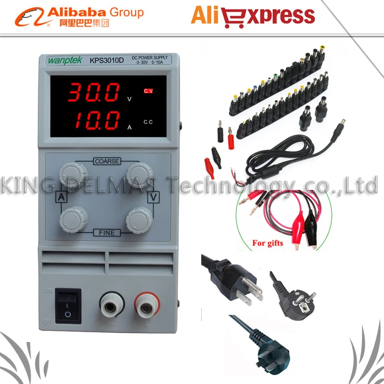 Регулируемые цифровые мини блоки питания постоянного тока 0 ~ 30 в 10A 110 220 В