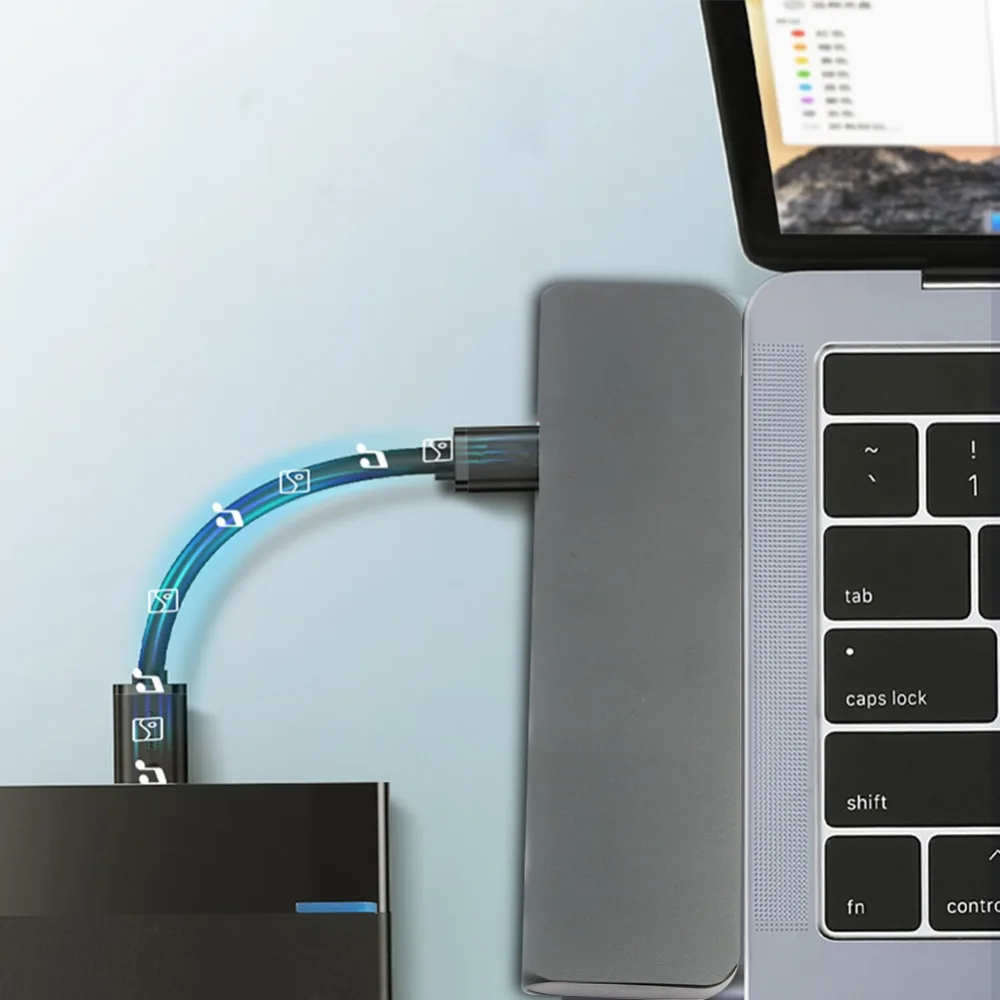 Адаптер USB C для Type 3 0 HDMI Micro SD MacBook Samsung Galaxy S9/S8 Huawei P20 Pro Surface pro 4|Картридеры| |
