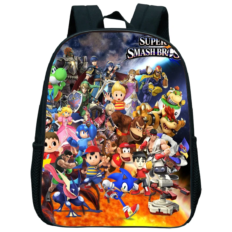 6 New Hot Super Mario Smash Bros Children School Bag Baby Small School Bags Kindergarten Schoolbag Cute Kids Backpacks Kawaii - Цвет: 6