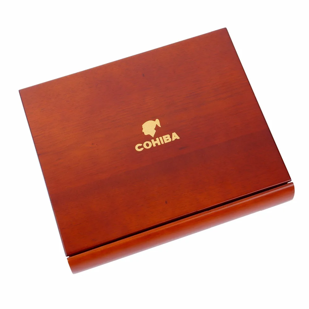 COHIBA металлическая коробка для Сигар Зажигалка, резак для сигар, трубка для сигар(набор), с Милая Подарочная коробка, ветрозащитные синие струйные зажигалки