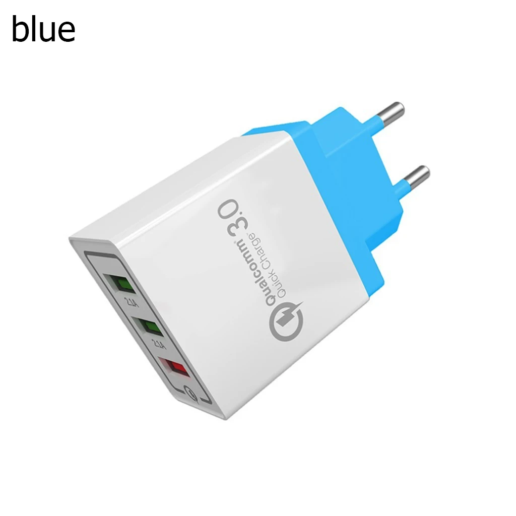 Универсальный QC3.0 18 Вт USB быстрая зарядка 3 0 в 3A для Iphone 5 7 8 US EU штепсельная Вилка