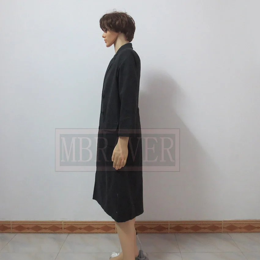 Who is Doctor Dr. Long Trench Coat Costume Black Version Tailored Cosplay Party | Тематическая одежда и униформа