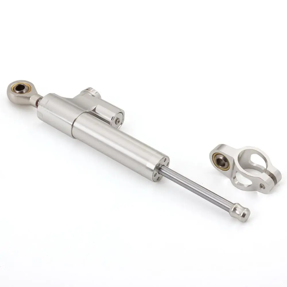 Silver Damper CNC мотоциклетные Стабилизатор Амортизатора рулевого механизма Монтажный кронштейн комплект для обслуживания для Suzuki GSX1300R HAYABUSA GSXR1300 1998- 1999 2000 - Цвет: Silver Damper