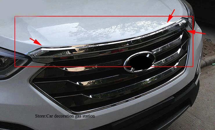 

For HYUNDAI Santa Fe IX45 2013 2014 2015 Front Engine Machine Lid Cover Trim Trims