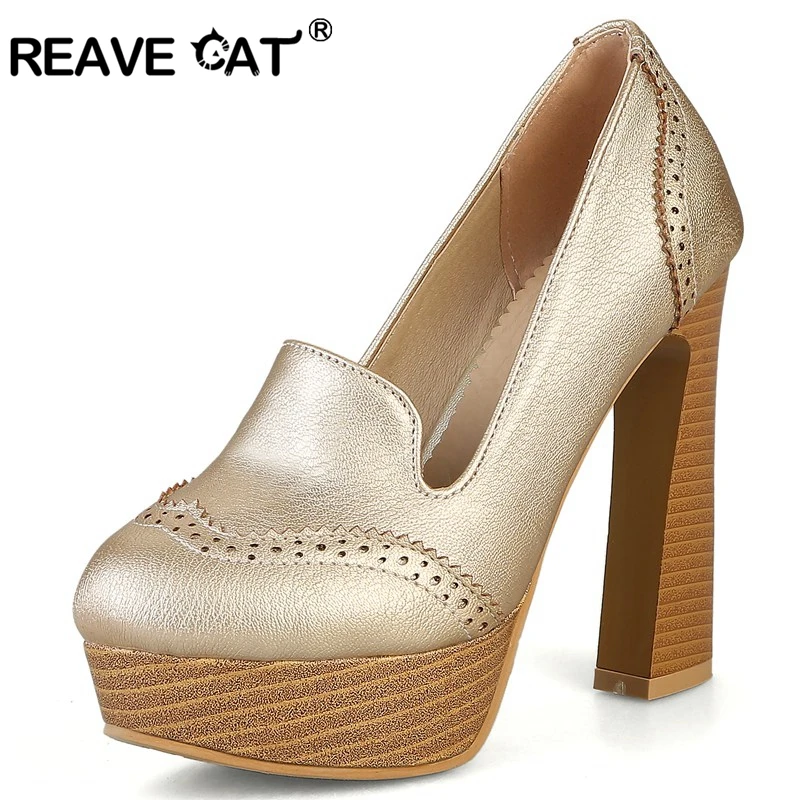 REAVE CAT/женские туфли-лодочки на высоком каблуке женская обувь платформе модные