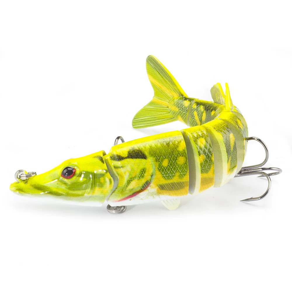 12.5 см 20 г 9-segement Иска Искусственный приманки Щука маски Рыболовные прикормы swimbait Жесткий приманки Рыбная ловля аксессуар