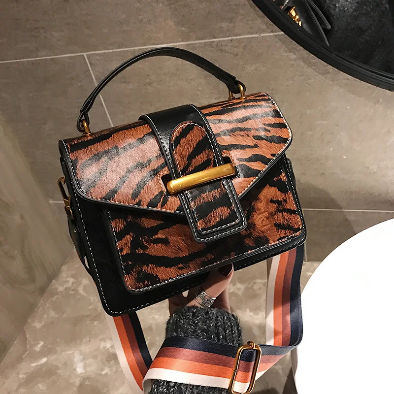 Роскошные женские сумки в стиле ретро с рисунком зебры дизайнерские