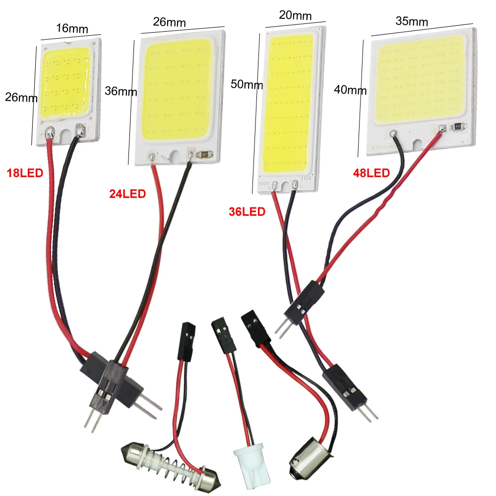 So.k 2 шт./лот T10 COB 12/24/36/48 SMD чип белый чтение 12V светодиодная купольная лампа