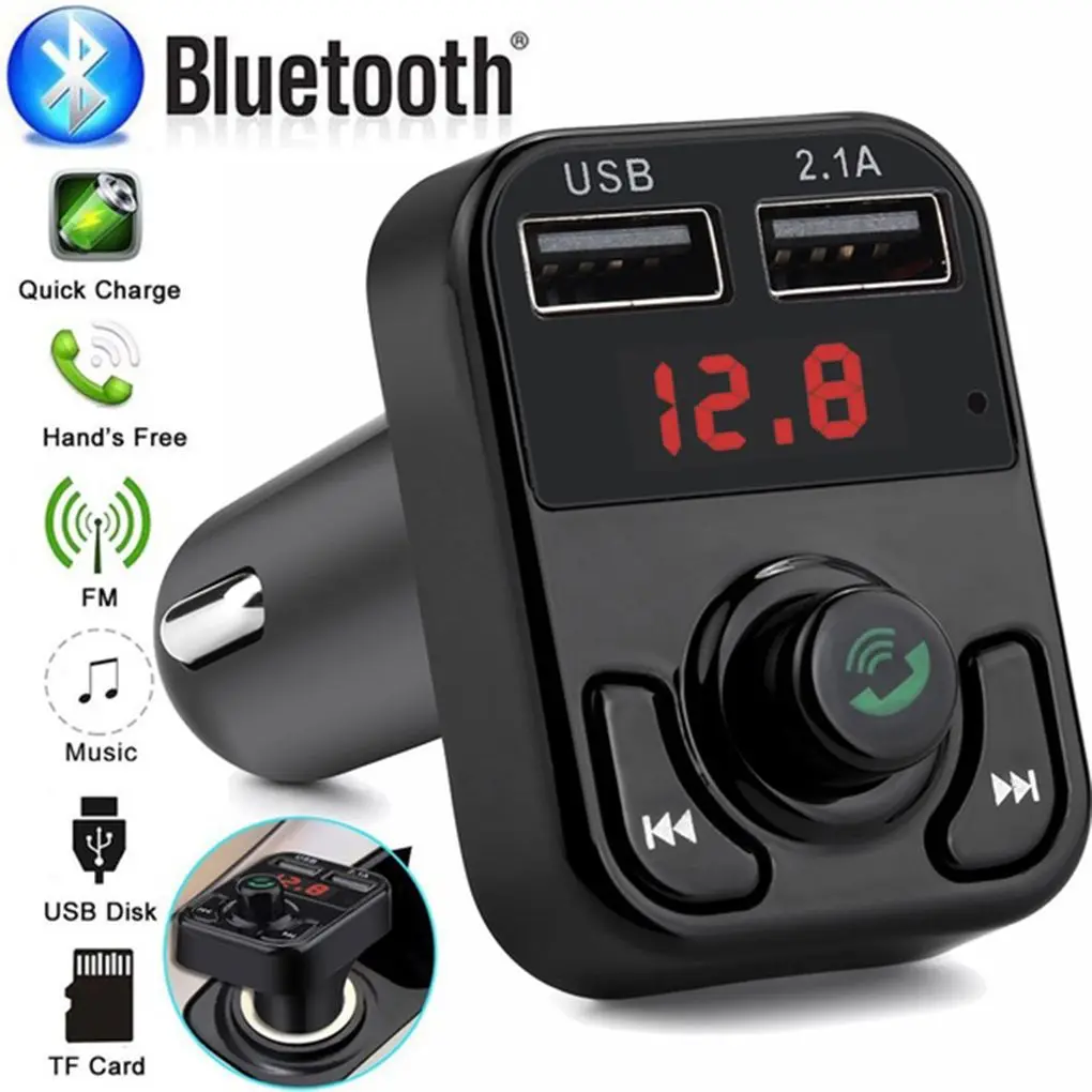 Bluetooth MP3 плеер fm передатчик Handsfree беспроводной радио адаптер USB Автомобильное