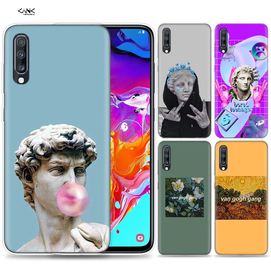 Сумки чехол для samsung мобильного телефона галактики A50 A70 A30 A20 J4 J6 J8 A6 A8 M30 A7 плюс Note 8 9 арт эстетичный "Ван Гог", "Мона л
