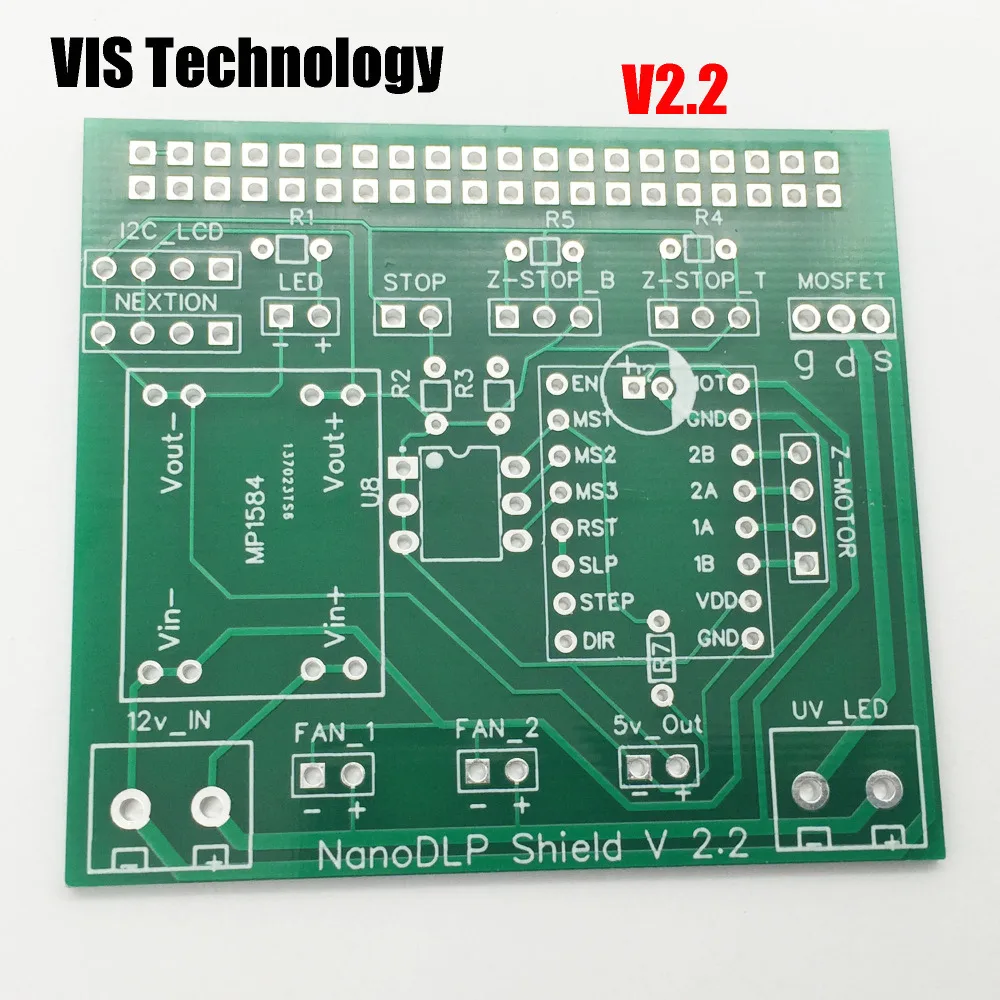 Двойная печатная плата Nanodlp V2.2 PCB для shield SLA Nano printer Thingiverse TOS 1 шт.|Детали и