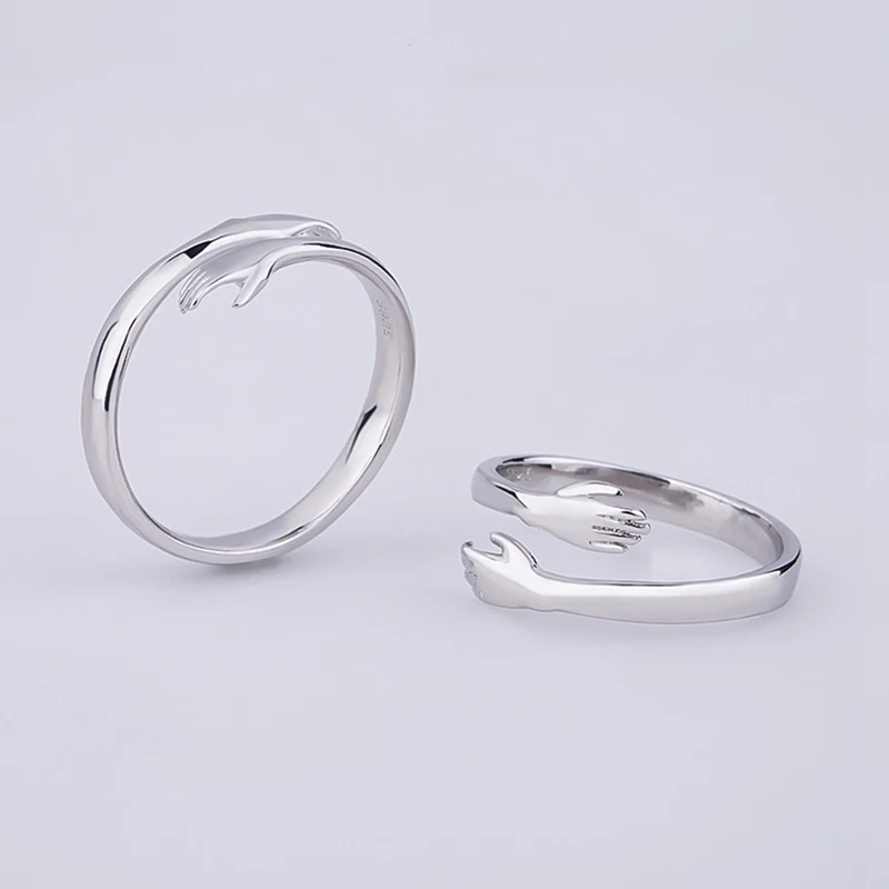 Модное теплое обнимательное кольцо в форме руки простое манжета для влюбленных