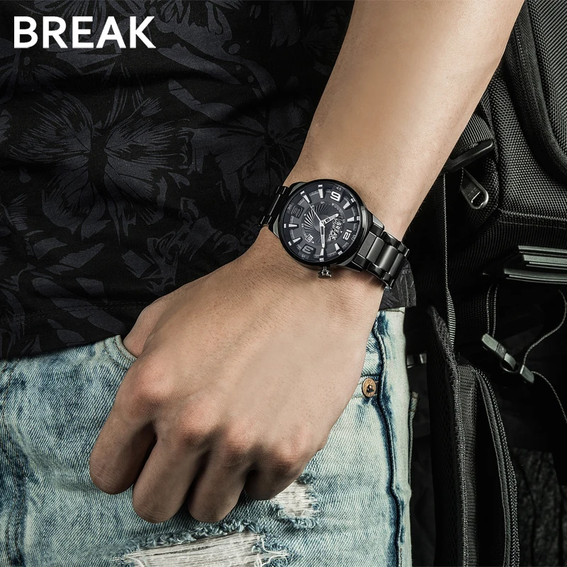 Часы мужские кварцевые в японском стиле люксовые брендовые уникальные модные