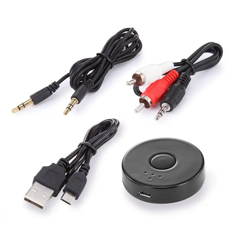 Black Dual Link Bluetooth 4,0 RCA Aux 3,5 мм стерео аудио передатчик Портативный беспроводной музыкальный адаптер сплиттер для домашнего ТВ ПК - Цвет: Black