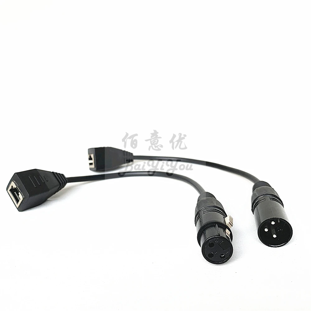 10 шт./лот DMX интерфейс адаптер конвертировать в RJ45 CAT6 Ethernet сети LAN кабель 25 см с DMX XLR порт и Интернет интерфейс