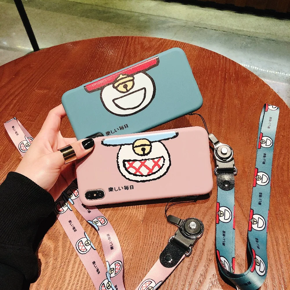 Cute Doraemon pattern phone cases for iphone XS Max XR X 6 6S 7 8 plus case soft TPU simple back cover |