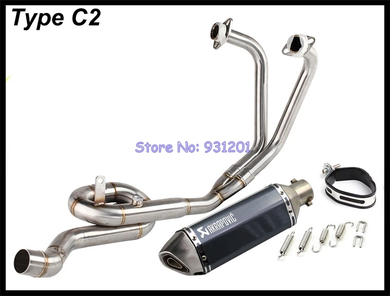 Для Yamaha YZF R3 R25 MT03 мотоцикл глушитель полная система без шнуровки передние