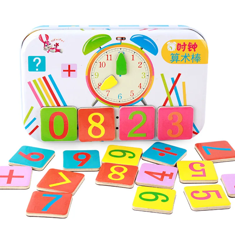 

Baby Math Toys Wooden Counting Sticks Early Education Montessori Toy for Kids Puzzle Calculate Game Math Toys Dropshipping
