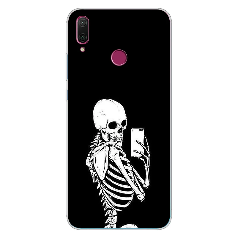 ciciber Phone Case for Huawei Honor 10 9 8 lite 7A 8C 8X Note V10 Play Y9 Y7 Y6 Y5 Y3 Pro Prime 2017 2018 2019 Human Skeleton |