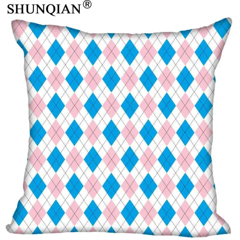 Новый заказной рисунок Argyle Наволочка на молнии с двух сторон 35x35 см 40x40 45x45 50x50 60x60