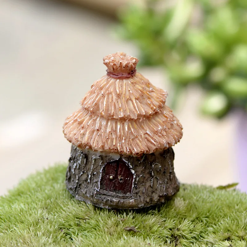 Thatched Cottage House Miniature Fairy Garden Home Houses Decoration Mini Craft Micro Landscaping Decor DIY Accessories | Дом и сад