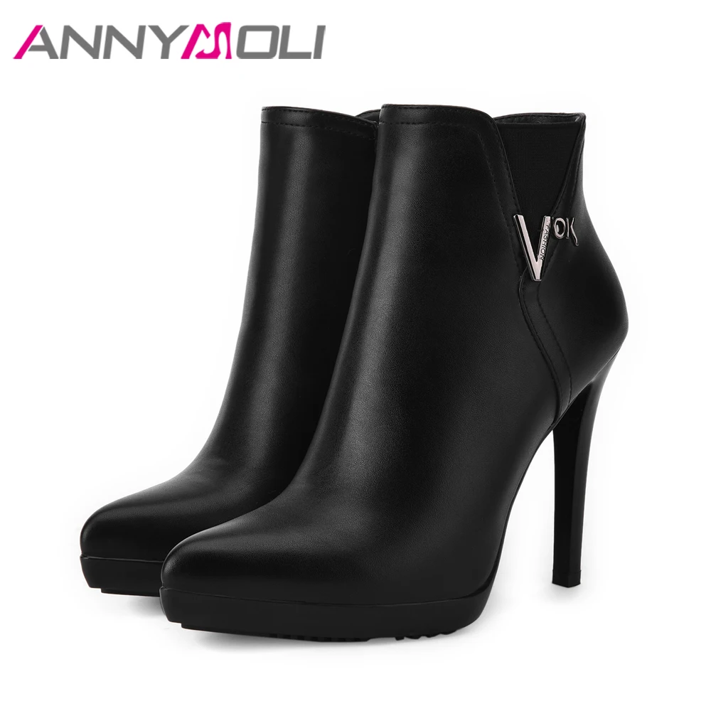 Ботильоны женские на платформе и высоком каблуке тонком размеры 34 40|high heel ankle