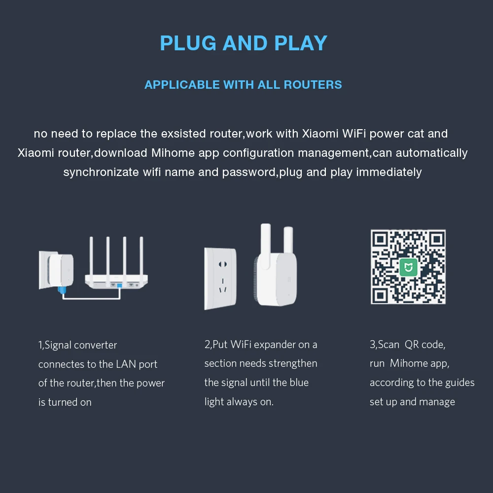 Оригинальный Xiaomi Wi Fi ретранслятор Электрический Кот Rounter модем Беспроводной Range