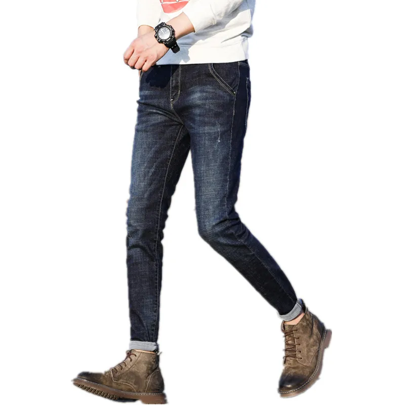 

Jeans mens slim fit pants classic jeans male denim jeans Designer Trousers Casual skinny Straight Elasticity pants