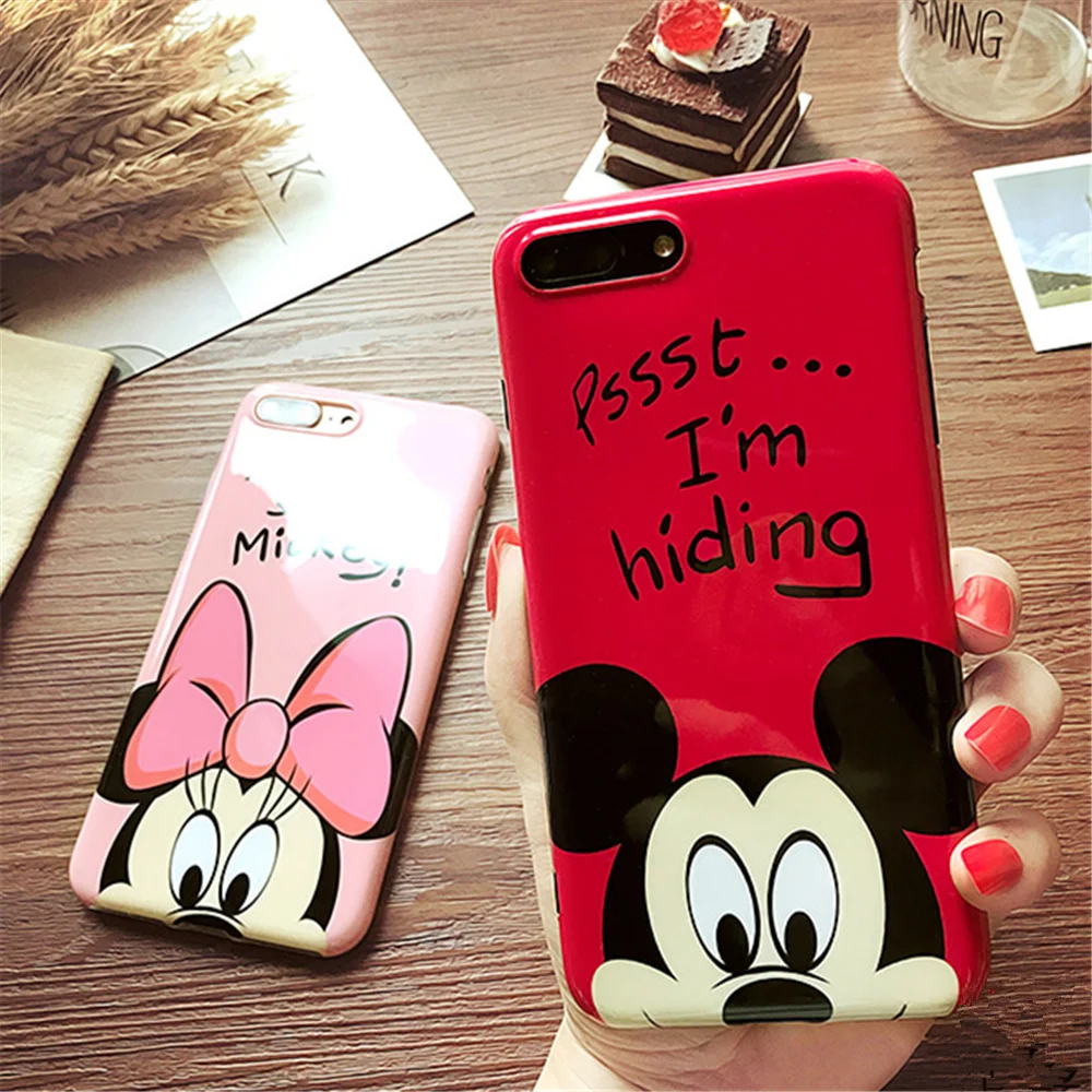 Милый мультфильм Винни Дональд Дак мягкая IMD телефон чехлы для iPhone 6 S 7 8 Plus x Микки