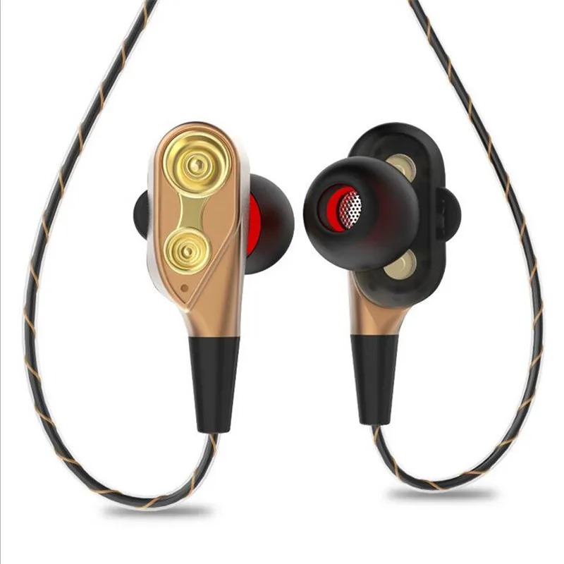 Новые проводные наушники с высокими басами двойным приводом стерео Hi Fi вкладыши