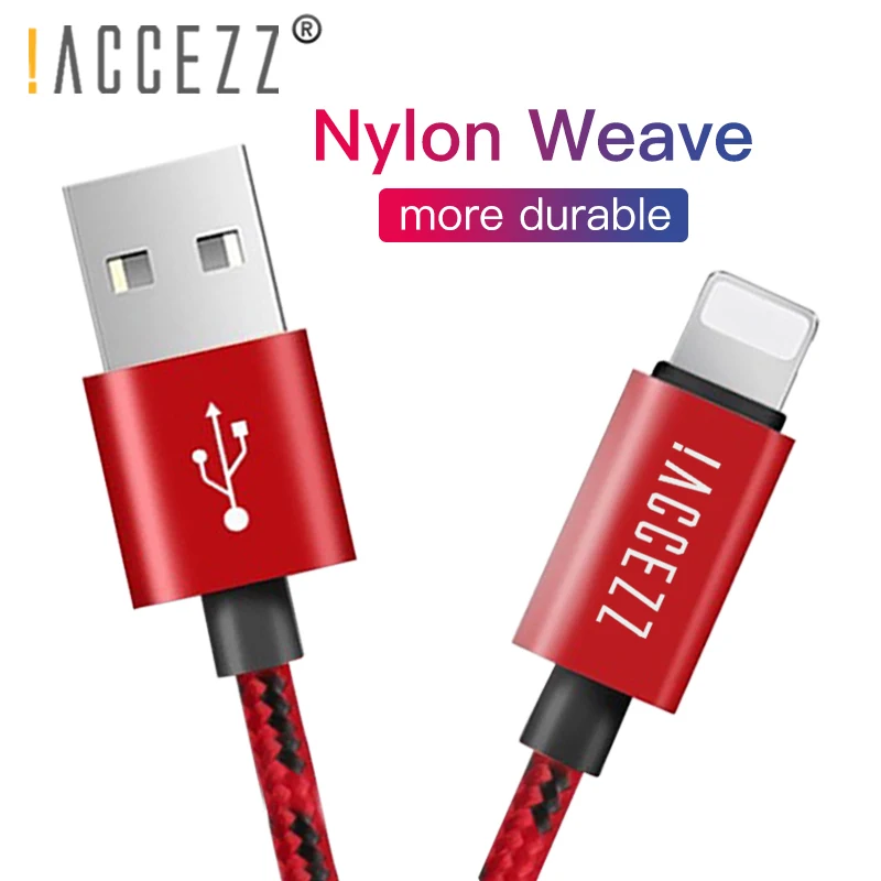 

!ACCEZZ Lighting Cable Fast Charging For Apple iPhone 11 Pro X 7 6 8 6S 5 Plus XS MAX XR For iPad Mini Sync Data Cord Wire Cable