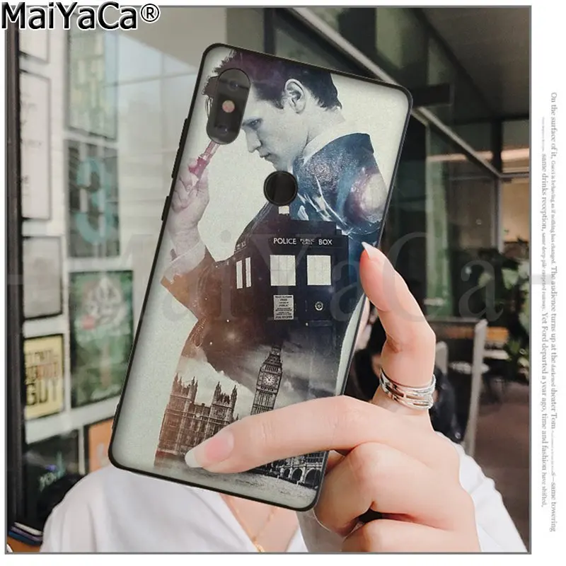 MaiYaCa Tardis Box Doctor Who черный мягкий чехол для телефона Xiaomi Redmi 5 5Plus Note4 4X Note5 6A Mi 6 Mix2