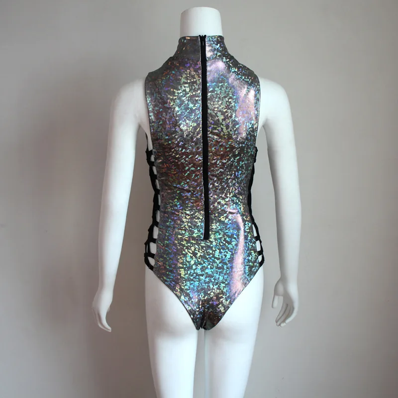 Женский голографический комбинезон модный музыкальный фестивальный Рейв