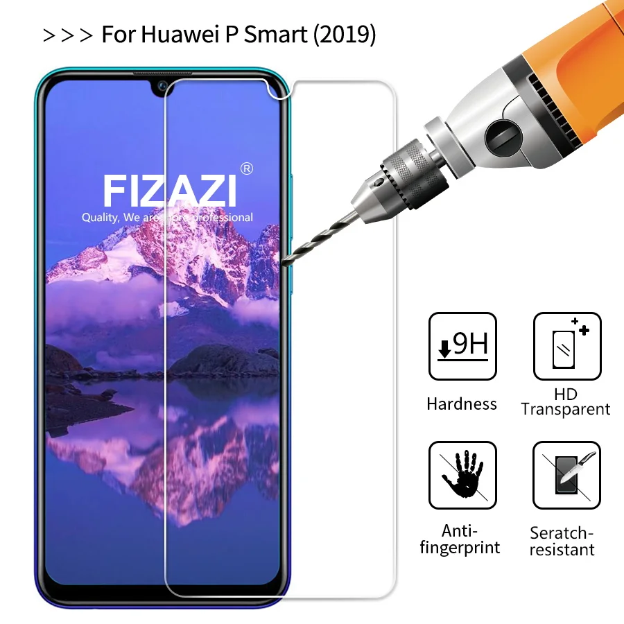FIZAZI 2.5D Закаленное стекло для huawei P Smart 2019 9 H прозрачная защитная пленка против
