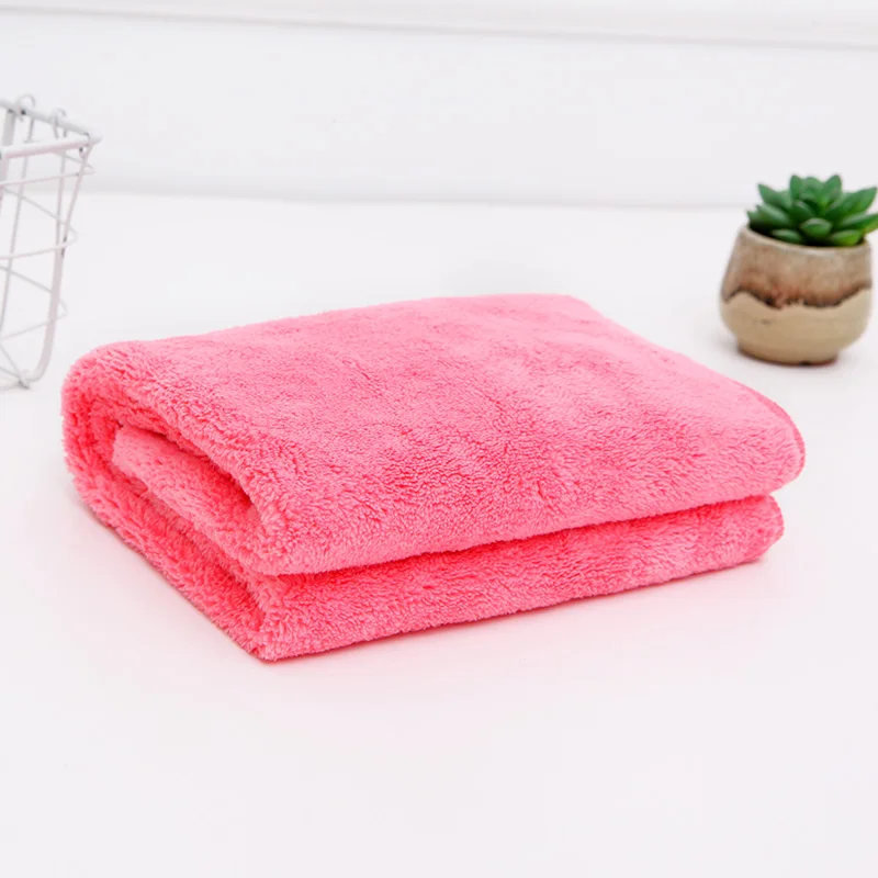 40x80cm Rose red SINSNAN, утолщенное, микрофибра, бархат кораллового цвета, сухое полотенце для волос для женщин, мягкое, супер абсорбирующее, для спортзала, йоги, для взрослых, для душа, быстросохнущее полотенце для лица - Цвет: 40x80cm Rose red